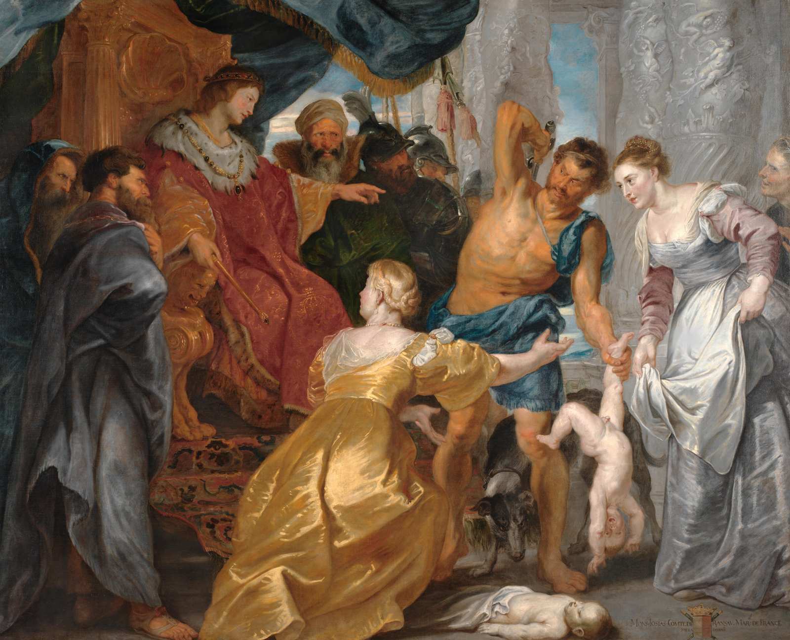 Judgment of Solomon Baroque Masterpiece Wall Art