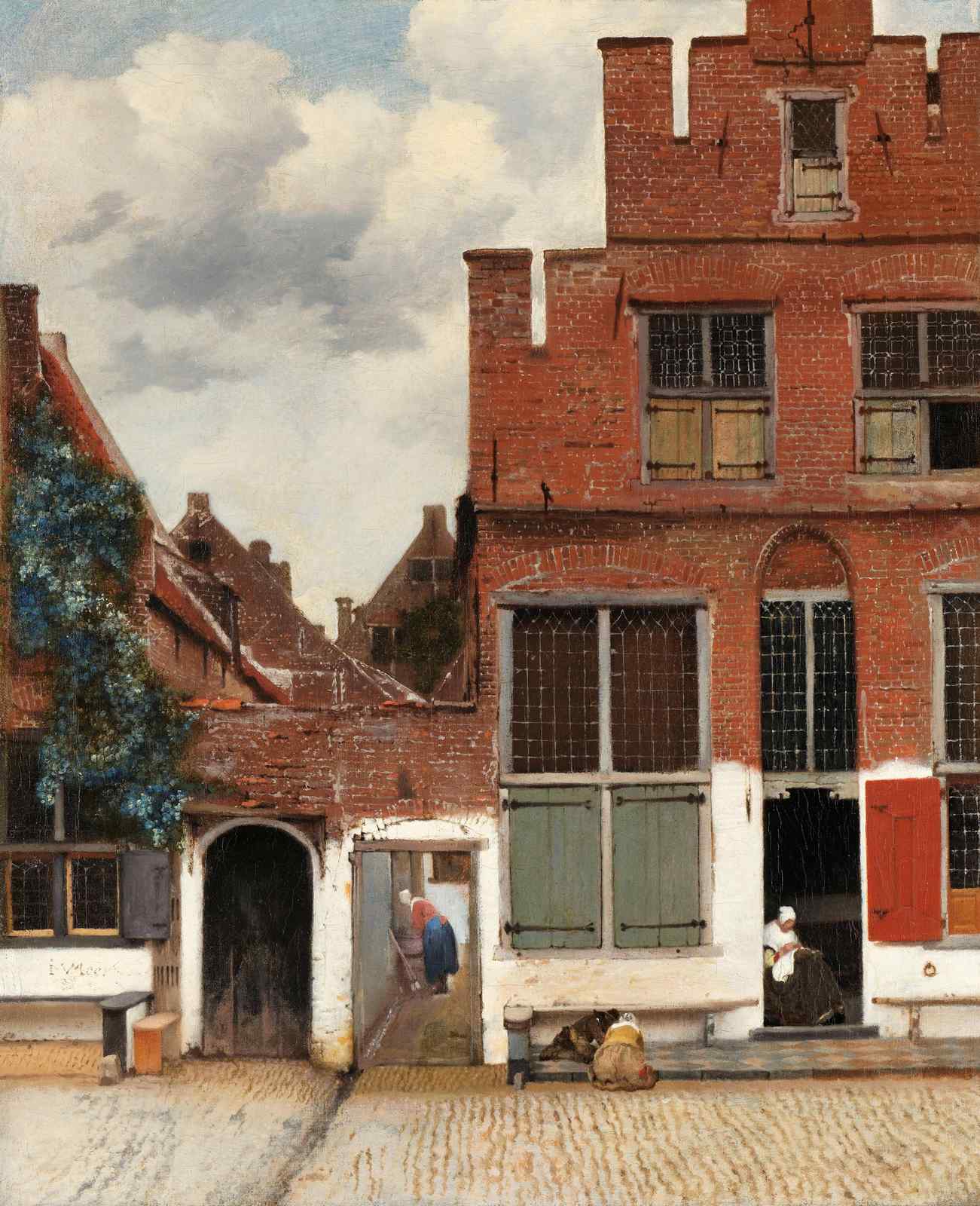 Dutch Courtyard Scene Wall Art