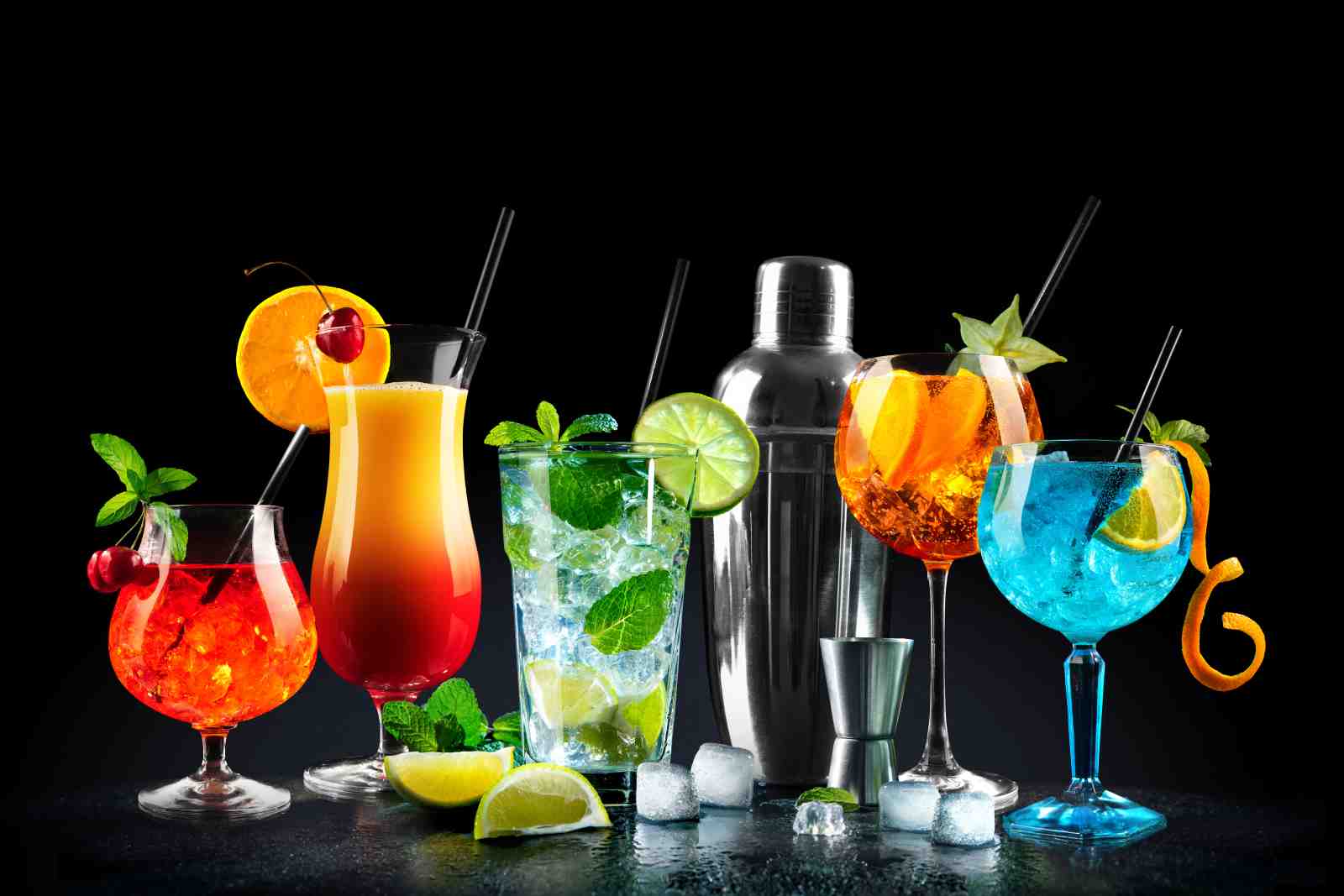 Vibrant Cocktail Collection Wall Art