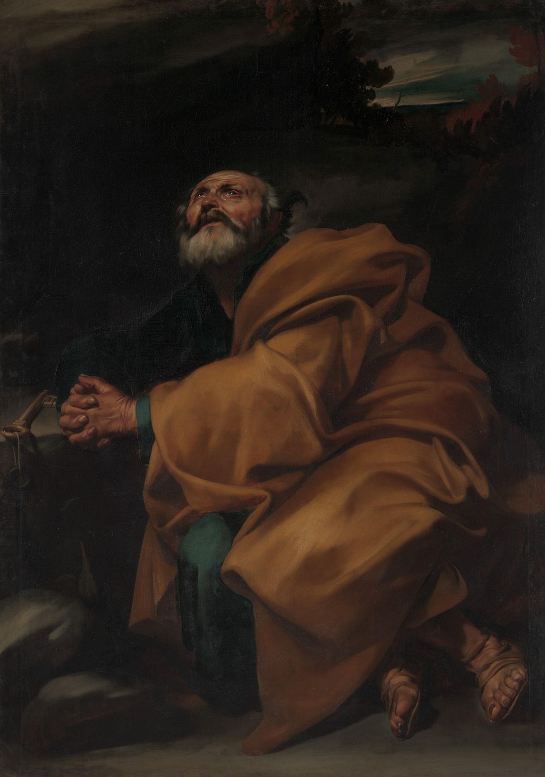 Penitent Saint Looking Up Wall Art