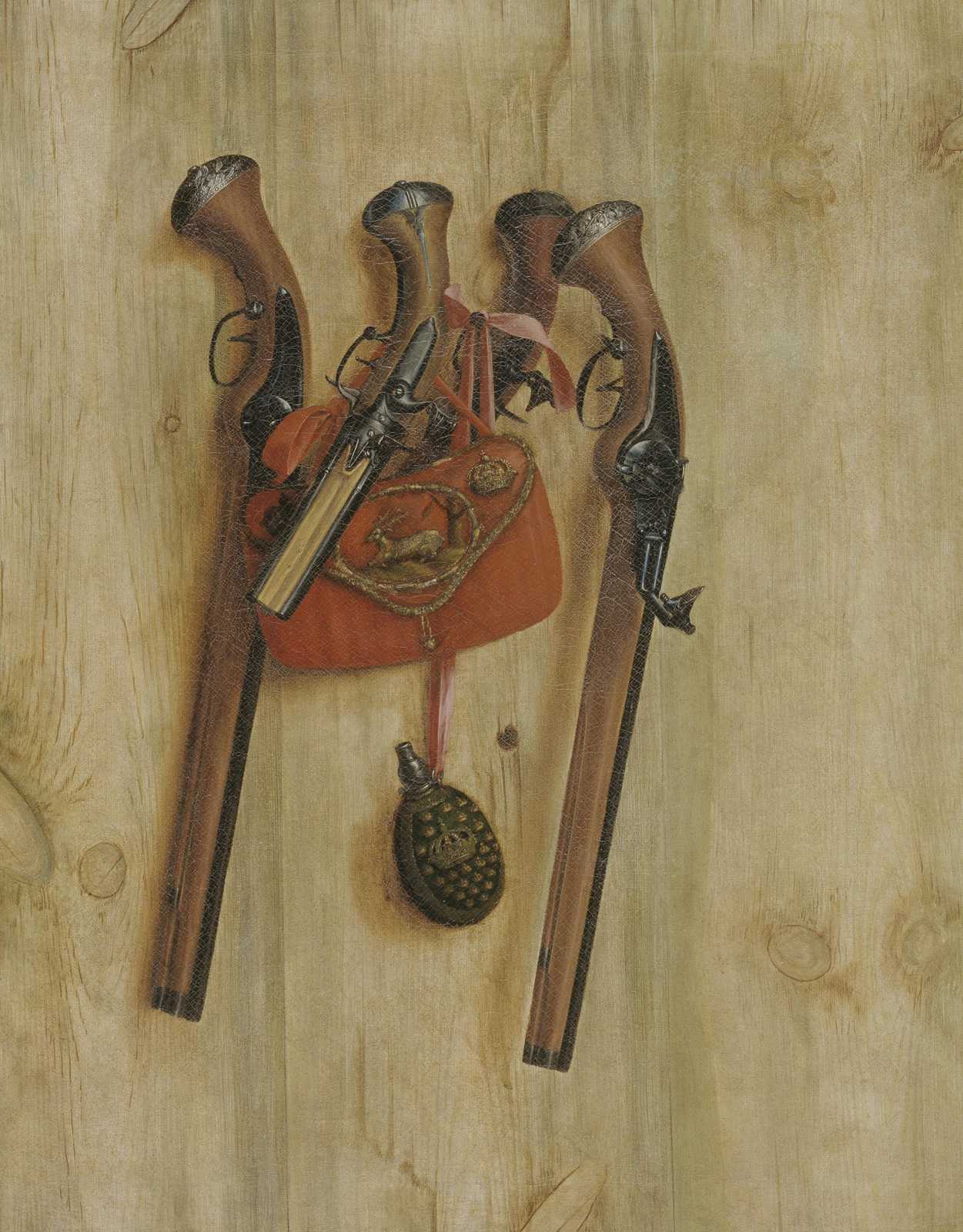 Antique Pistols & Hunting Pouch Wall Art