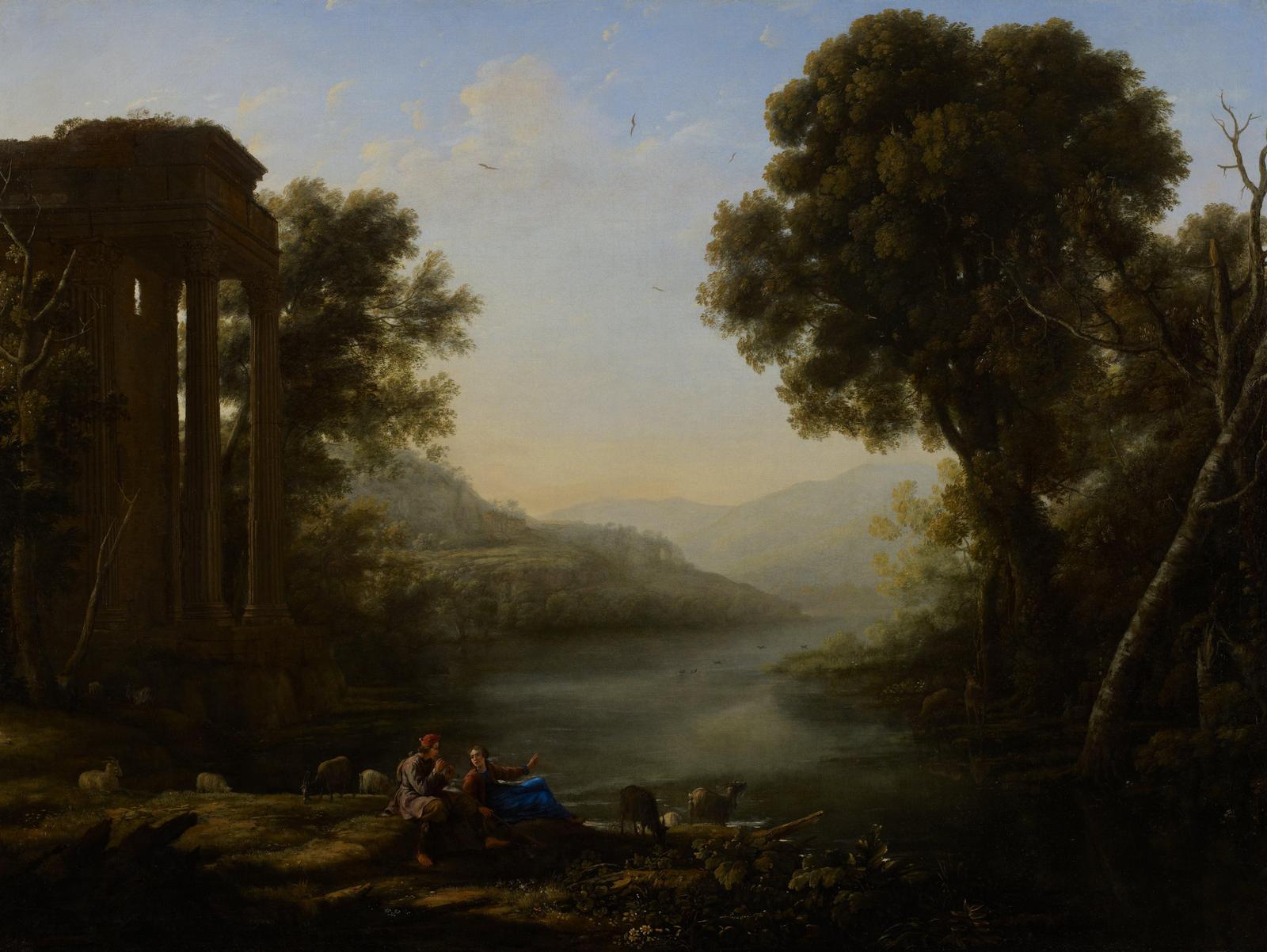 Pastoral Landscape with Ruins Wall Art