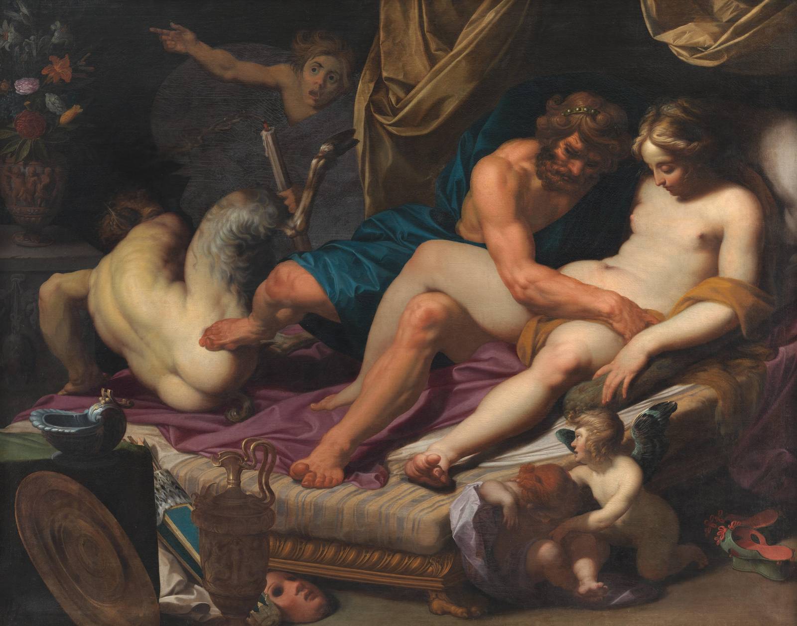 Mythological Embrace Baroque Wall Art