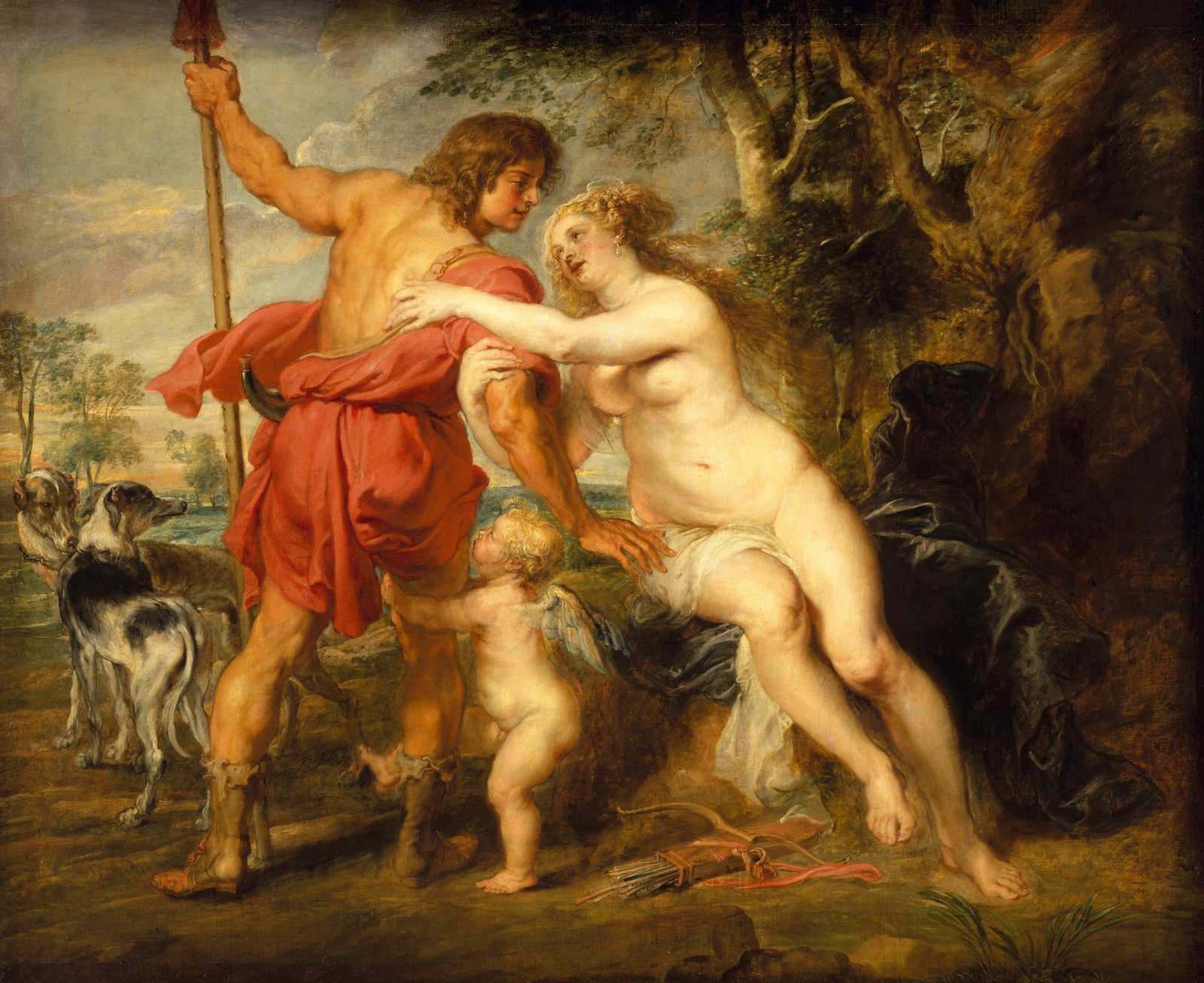 Venus and Adonis Renaissance Wall Art
