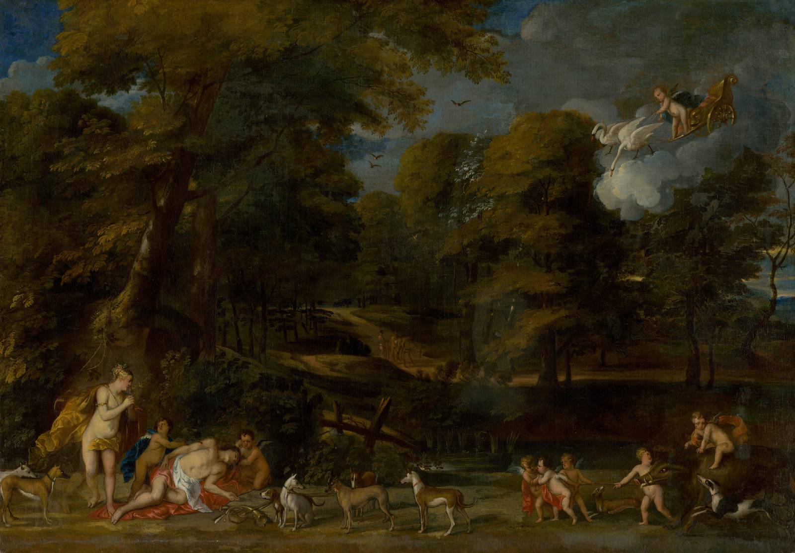 Mythological Forest Scene Wall Art