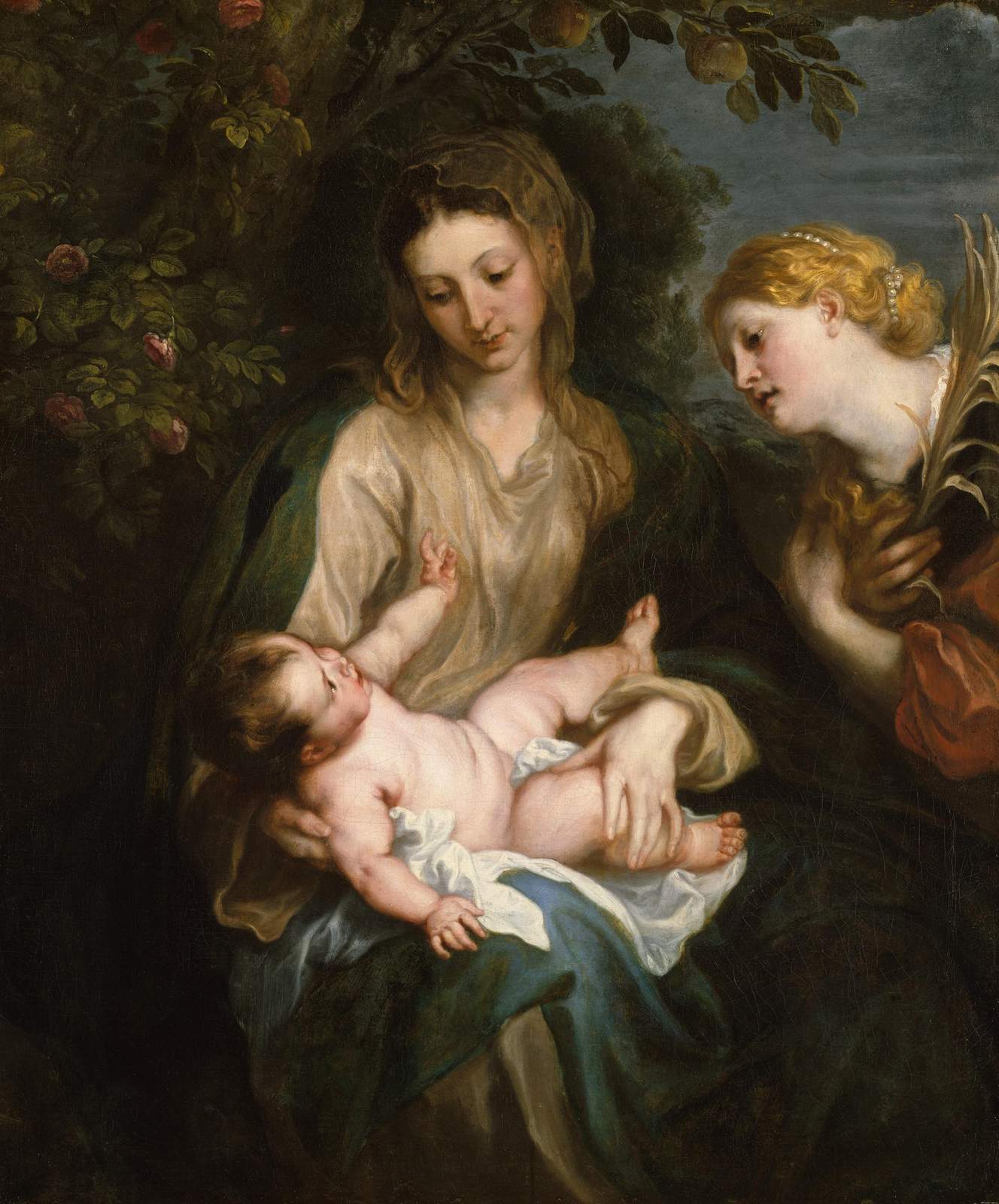 Madonna and Child with Saint Catherine Wall Art