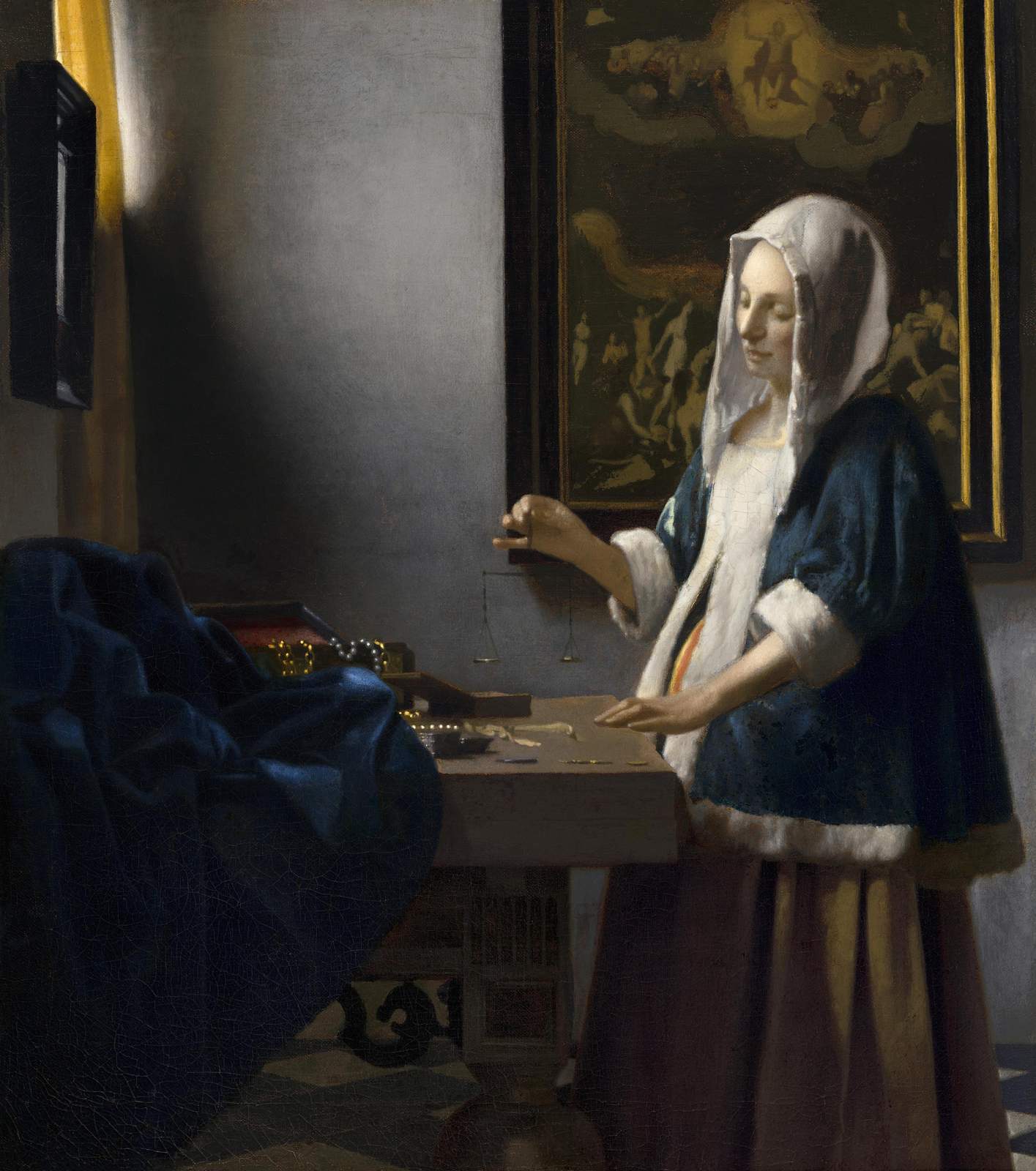 Woman Holding a Balance Vermeer Wall Art