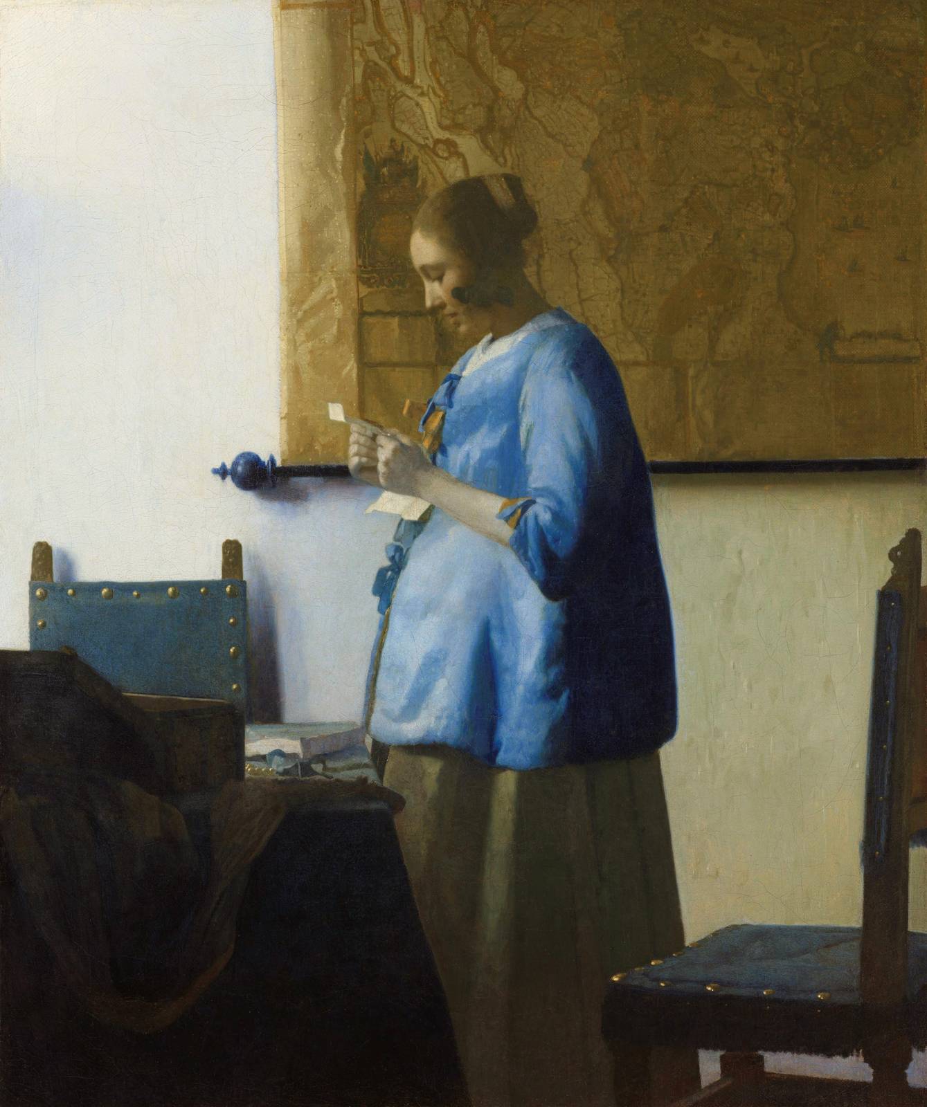 Vermeer's Woman with a Letter Wall Art