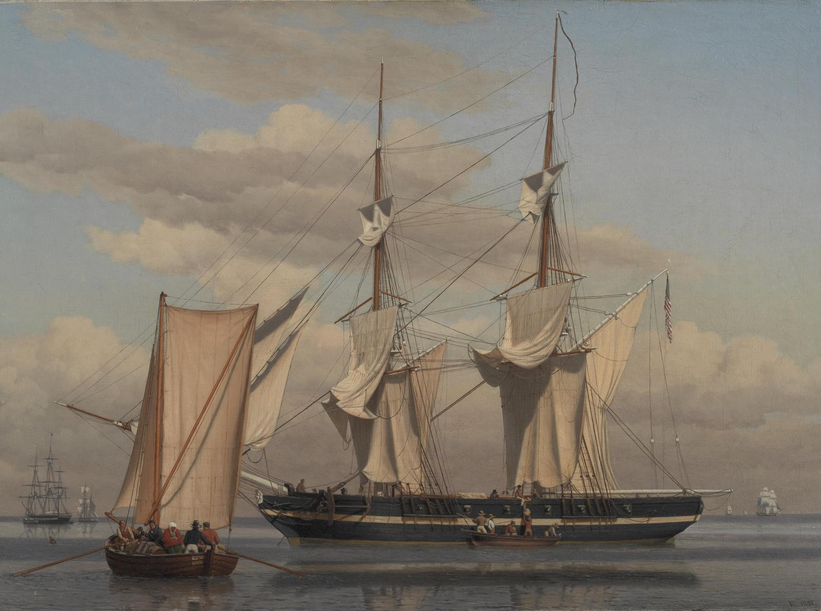 Majestic Tall Ship Seascape Vintage Wall Art
