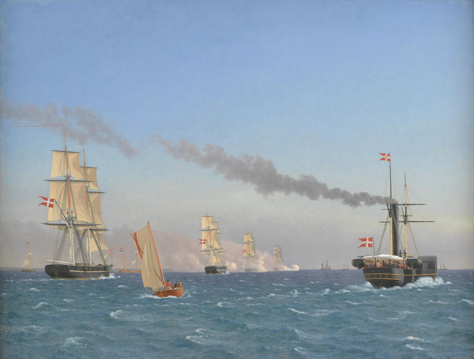 Majestic Naval Fleet Sailing Wall Art