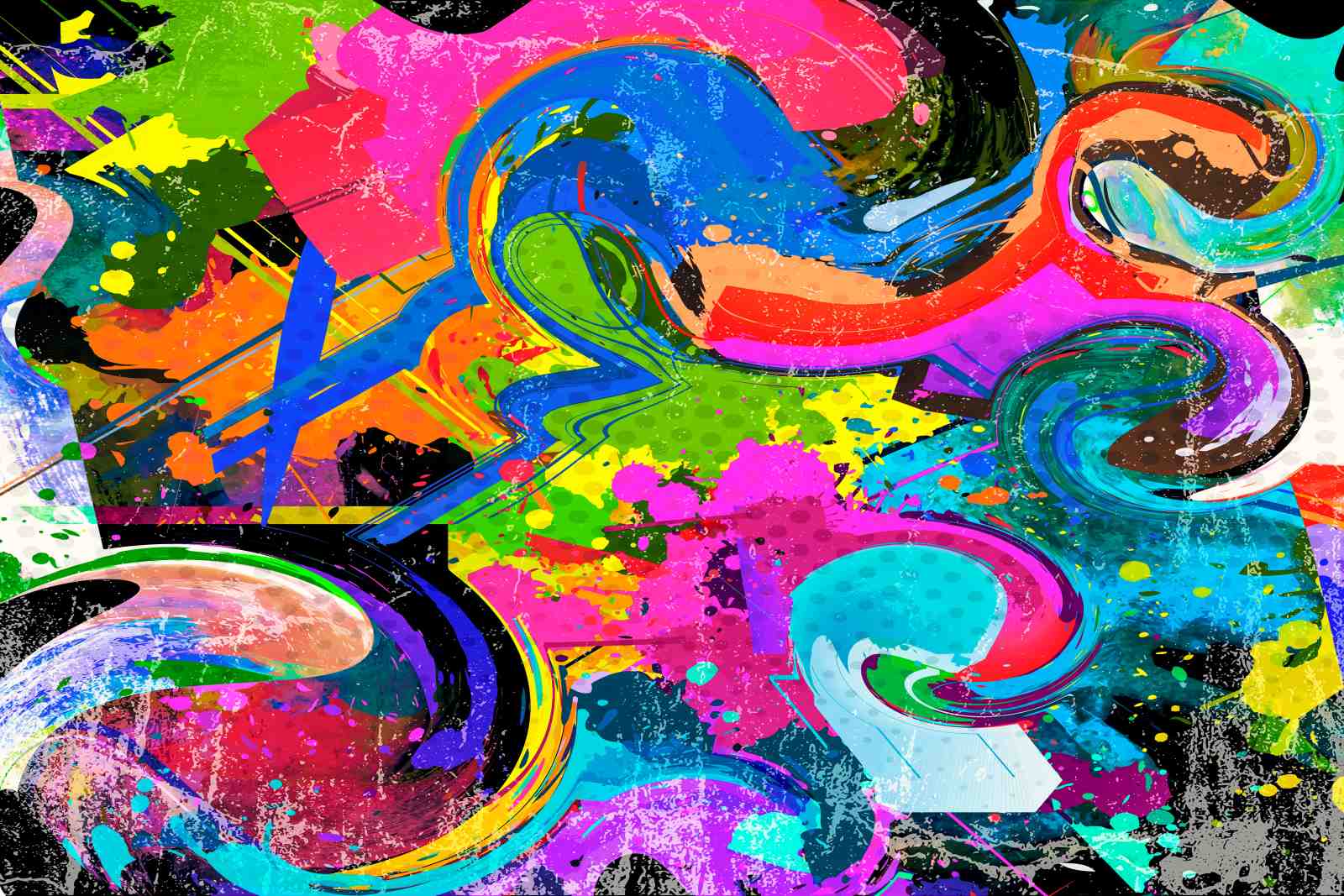 Vibrant Abstract Explosion Wall Art