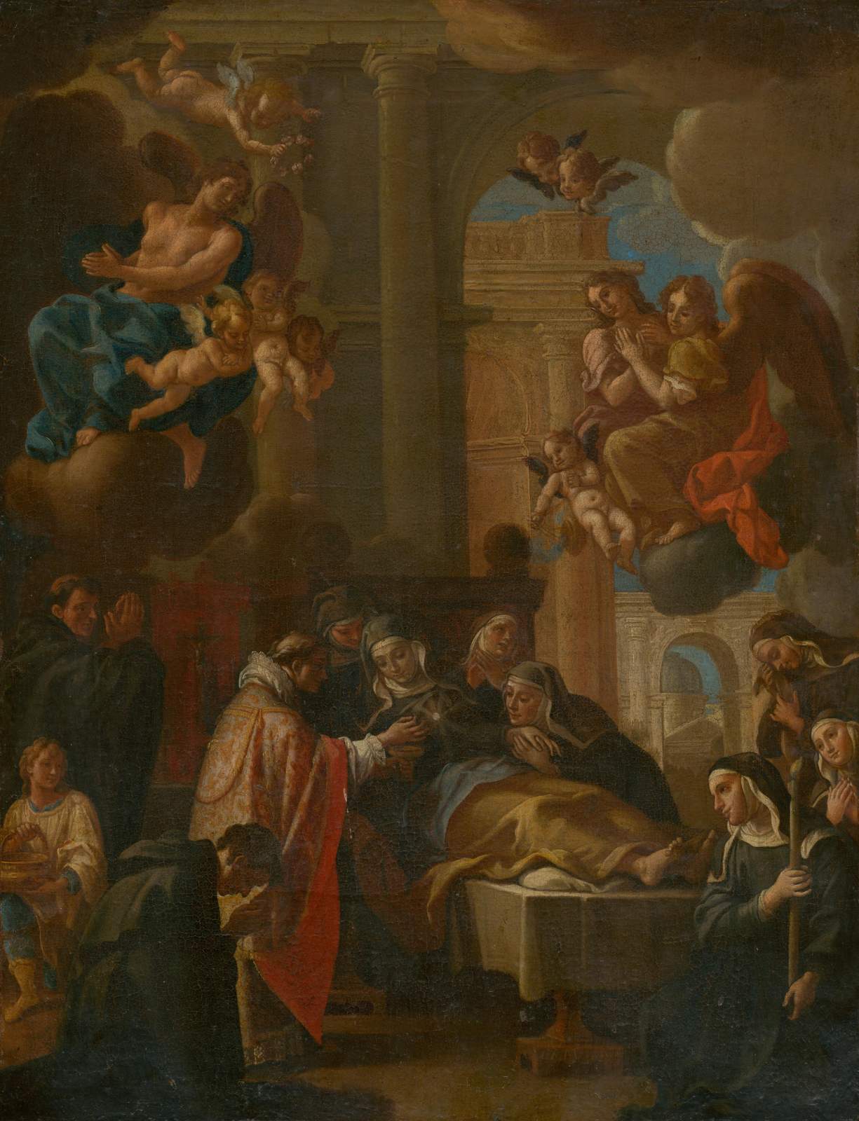 Religious Scene Cherub Angels Baroque Wall Art