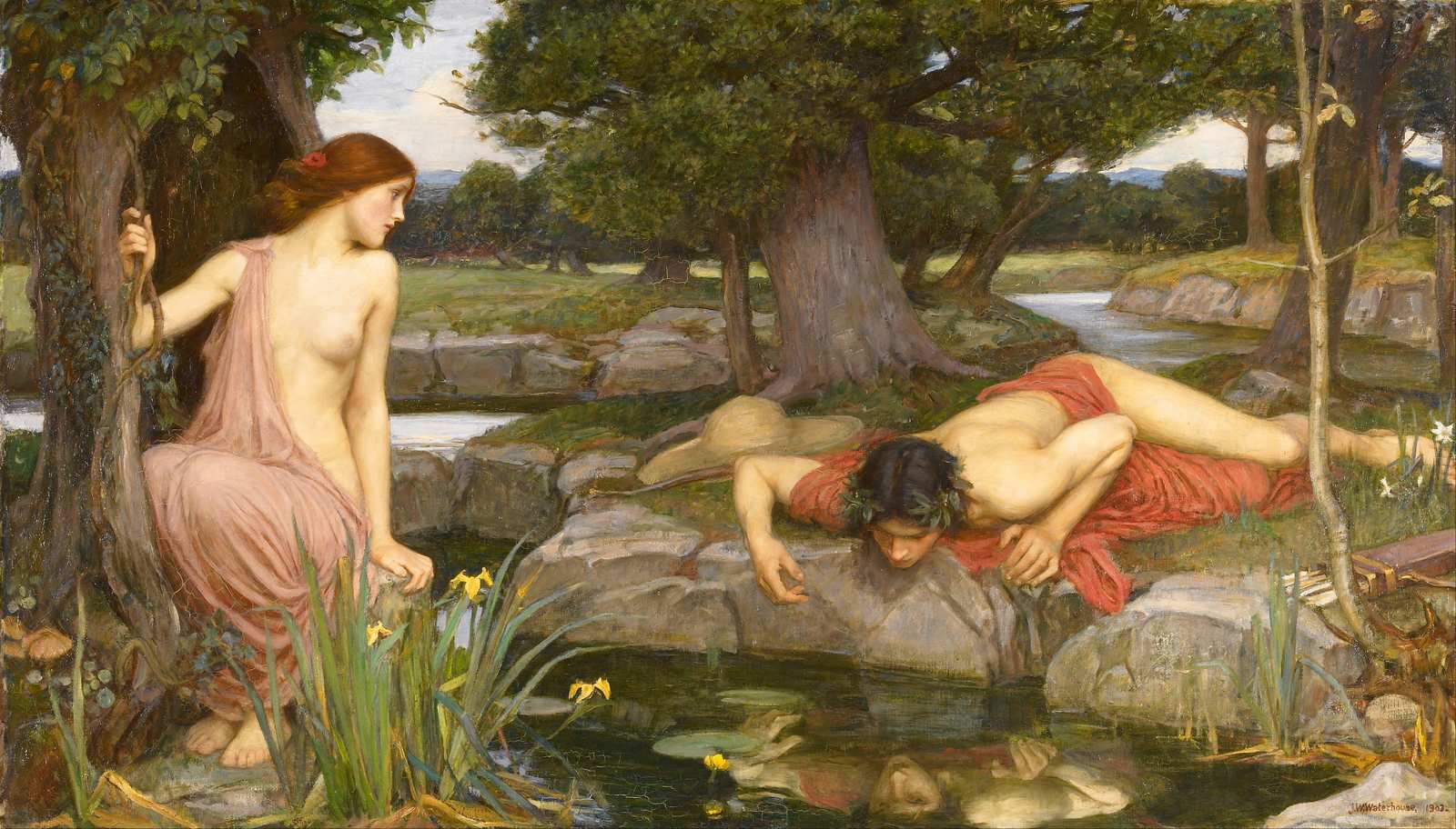 Mythological Scene Romantic Woman Man Wall Art