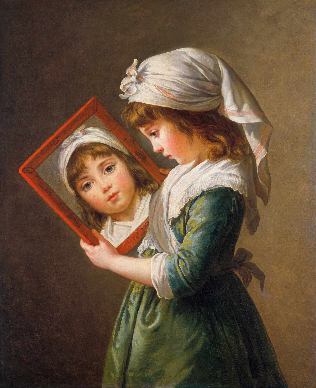 Girl with Mirror "The Young Artist" Wall Art