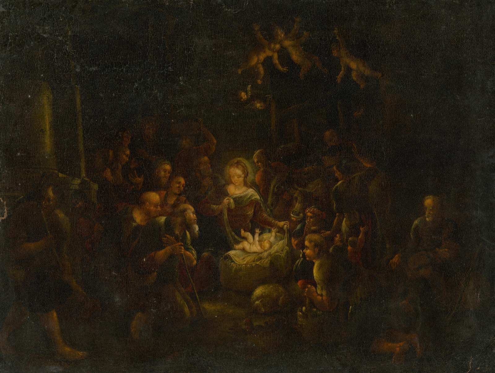 Nativity Scene Religious Art Wall Art