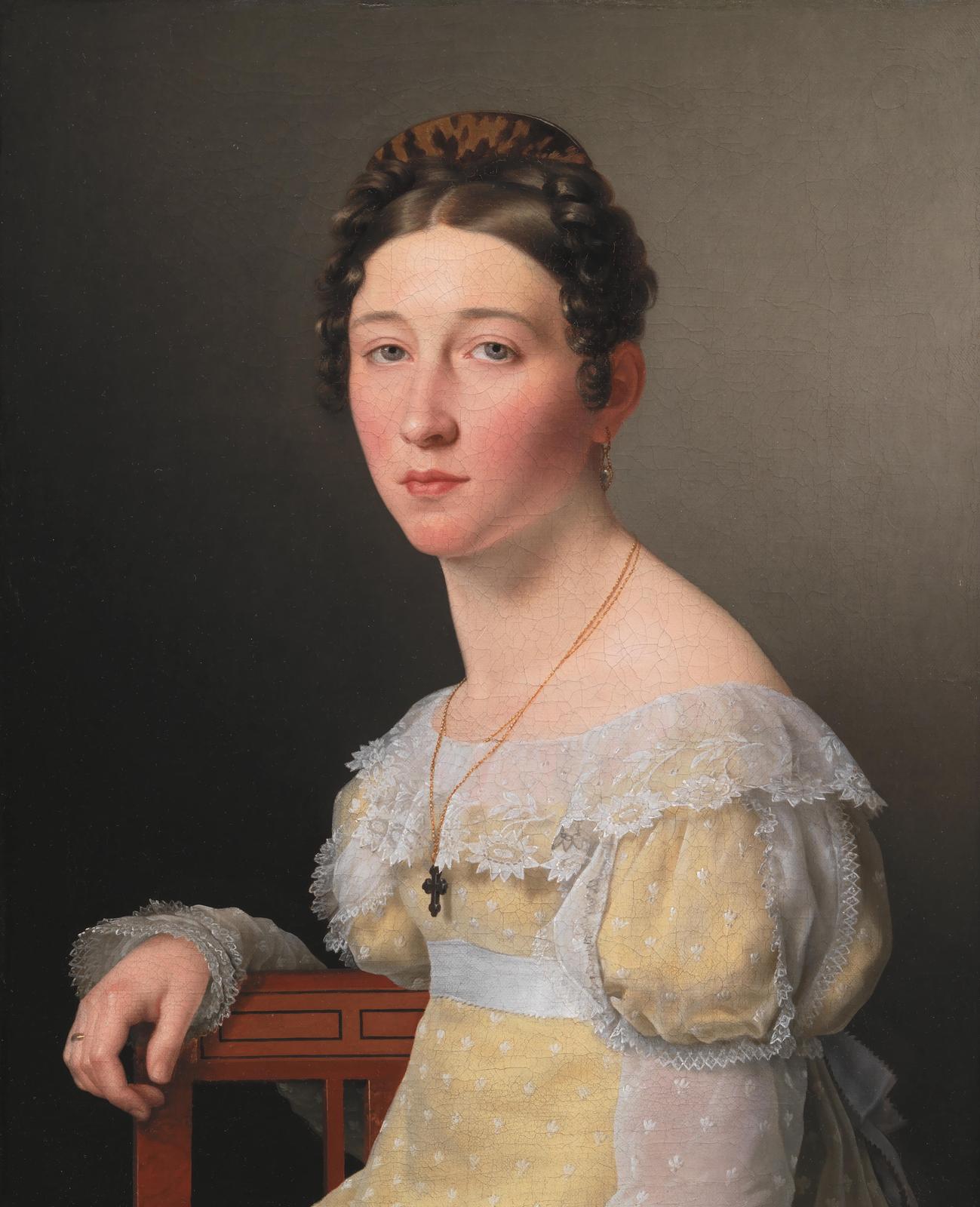 Elegant Lady Portrait Classic European Wall Art