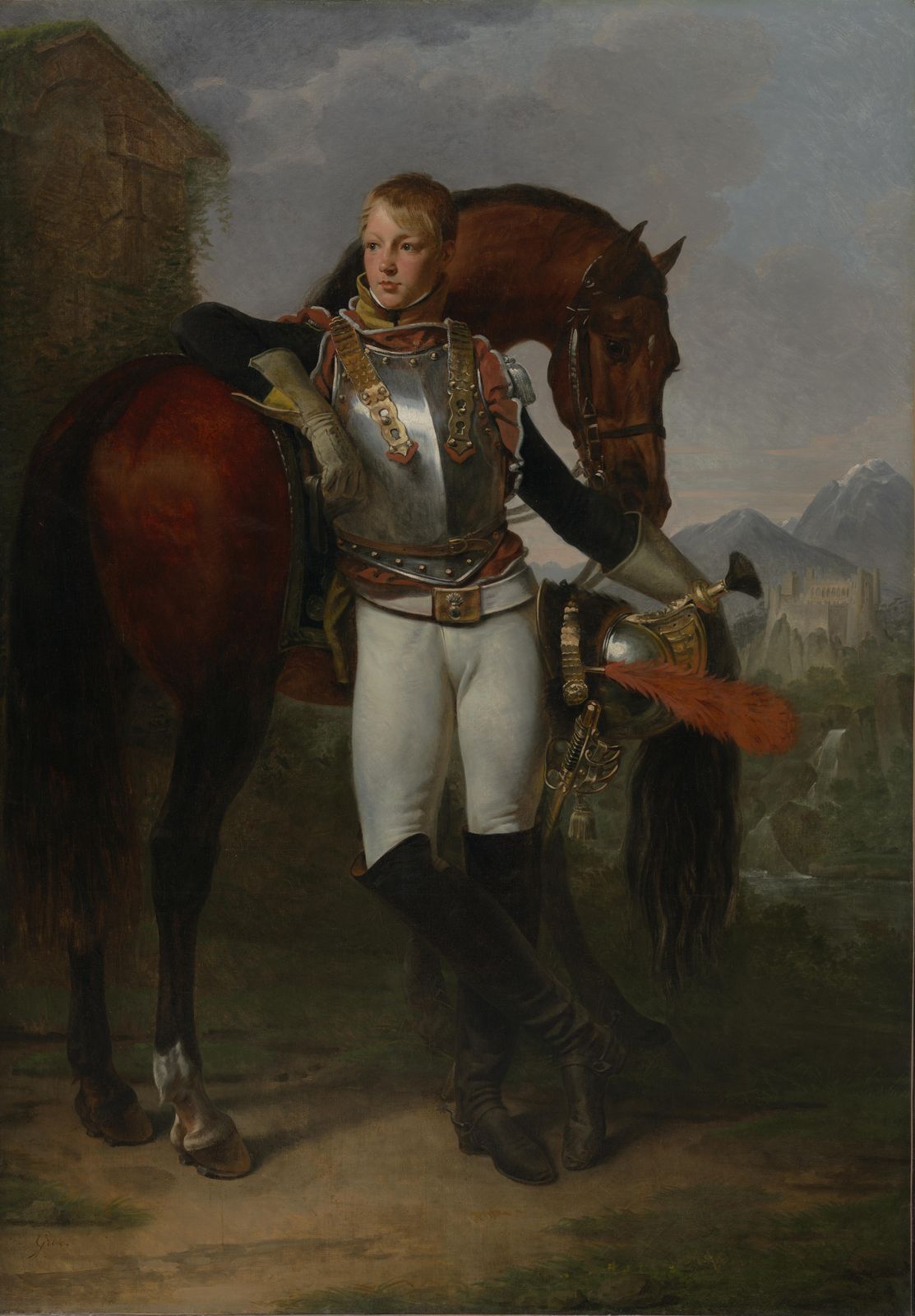 Equestrian Portrait Young Hussar Wall Art