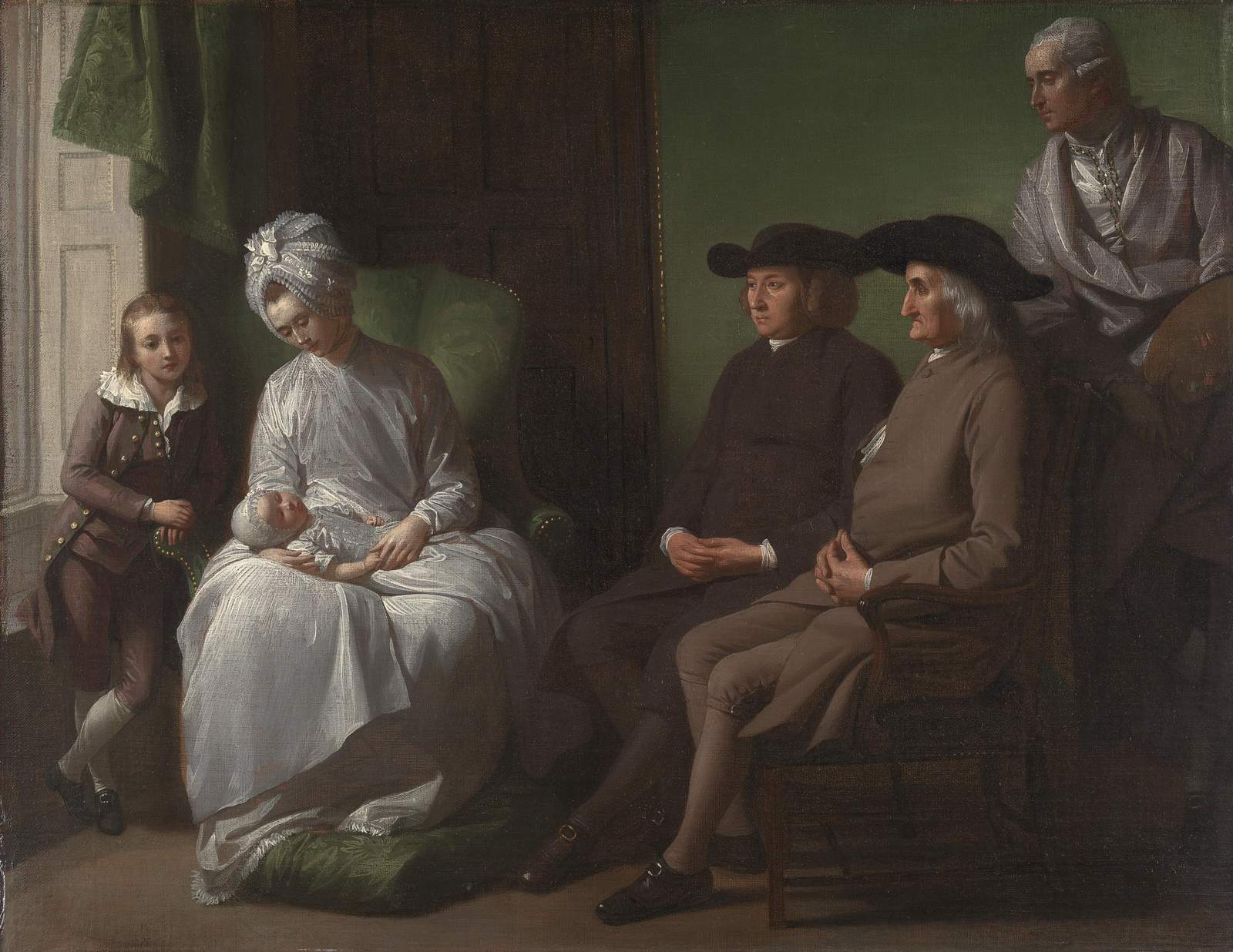 Georgian Family Portrait with Infant Wall Art