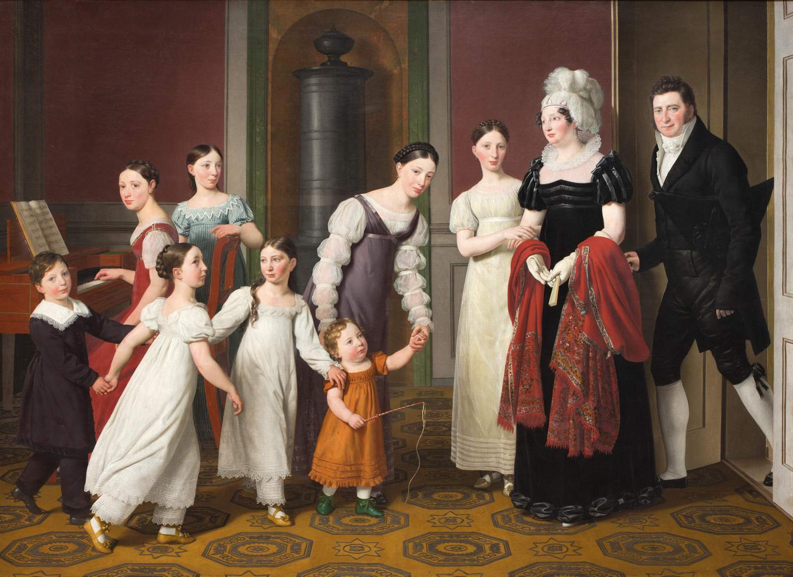Regal Family Portrait Classic Wall Art