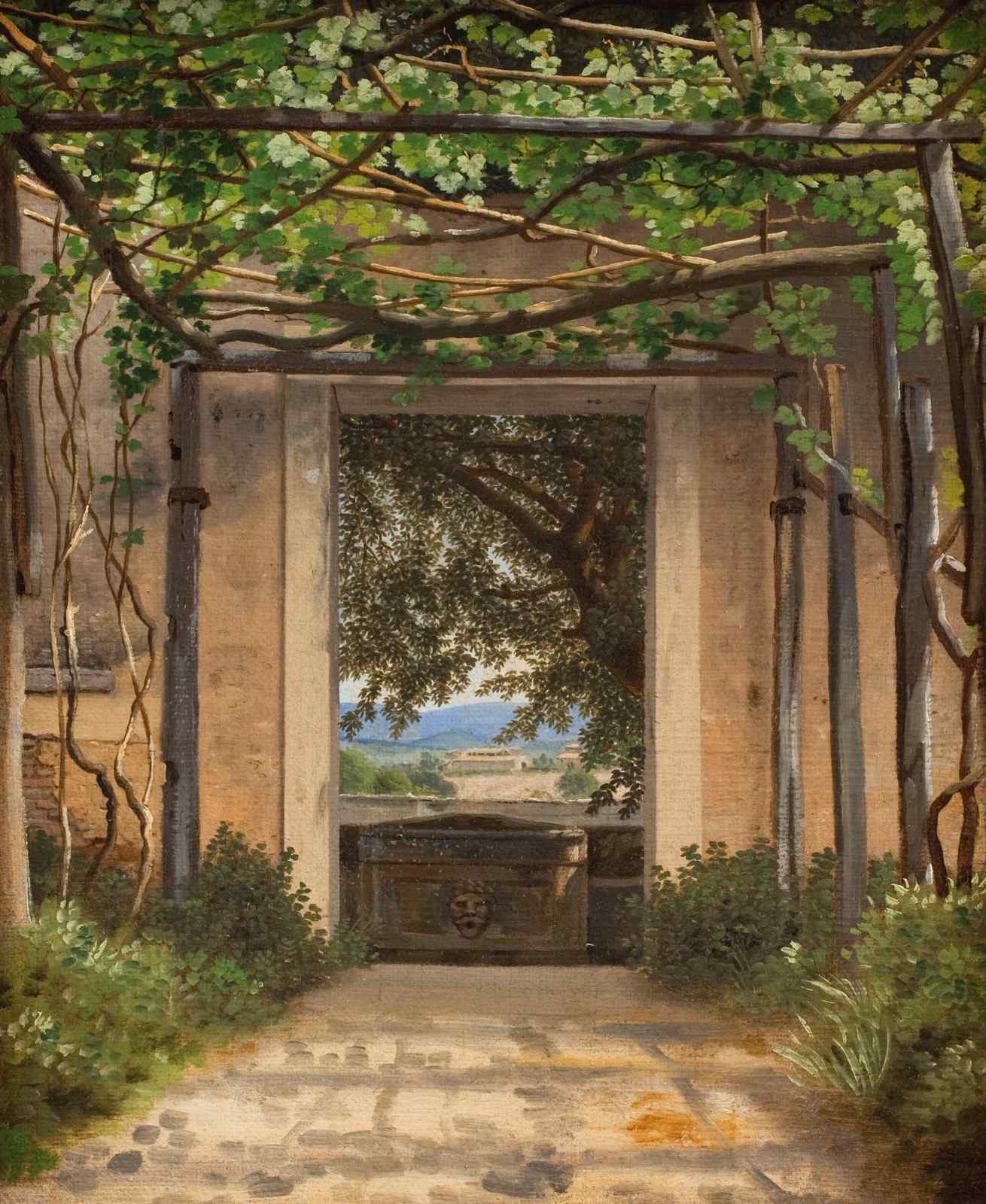 Vineyard Pergola Landscape Classic Wall Art