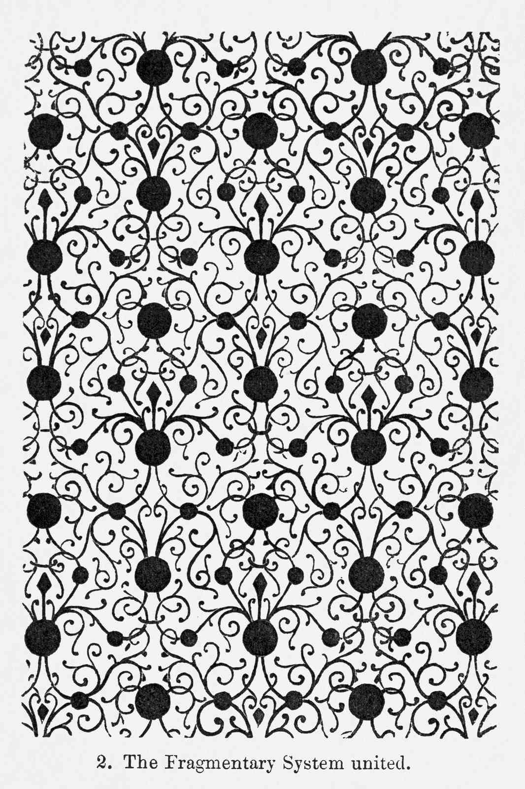 Victorian Scrollwork Black & White Wall Art