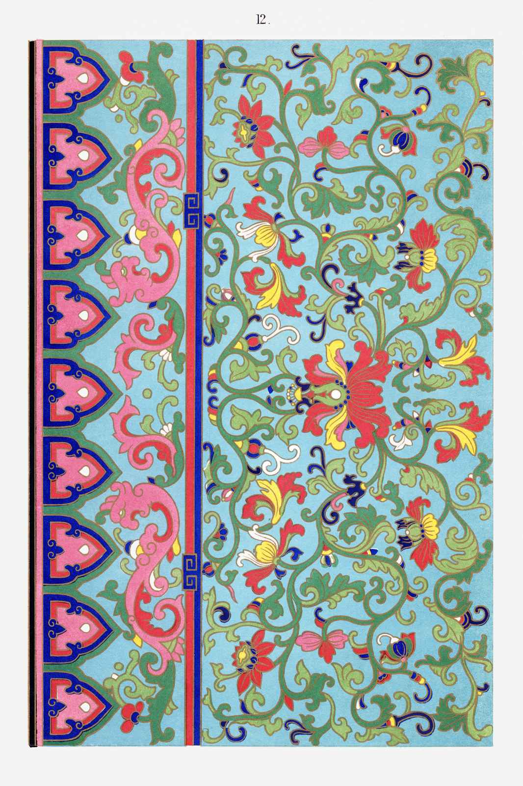 Vibrant Floral Dynasty Silk Wall Art