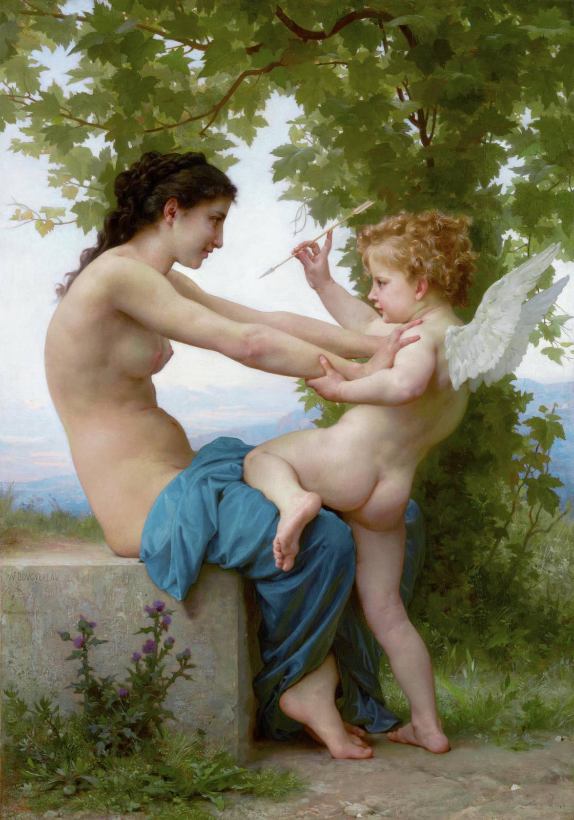 Cupid and Psyche Allegory Wall Art