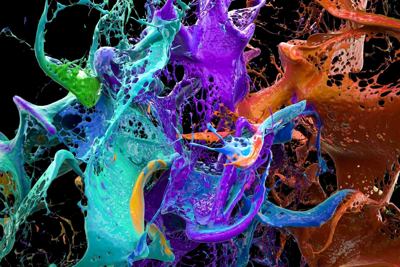 Vibrant Splash Abstract Art Wall Art