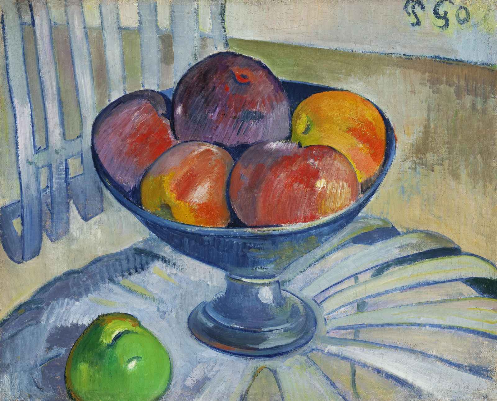 Vibrant Fruit Bowl Impressionist Wall Art