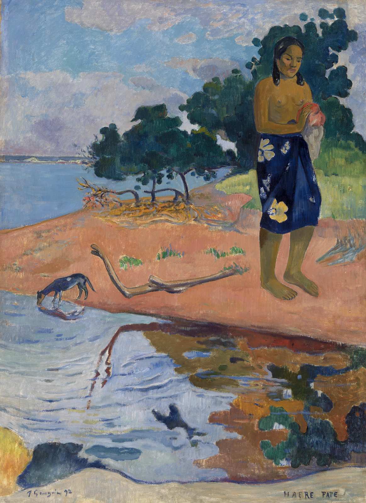 Tahitian Woman Beachside Nature Wall Art