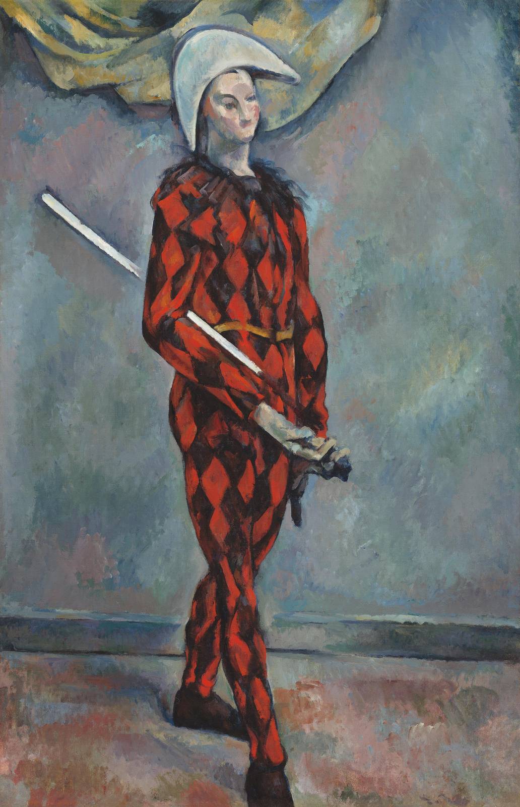 Harlequin with a White Hat Wall Art