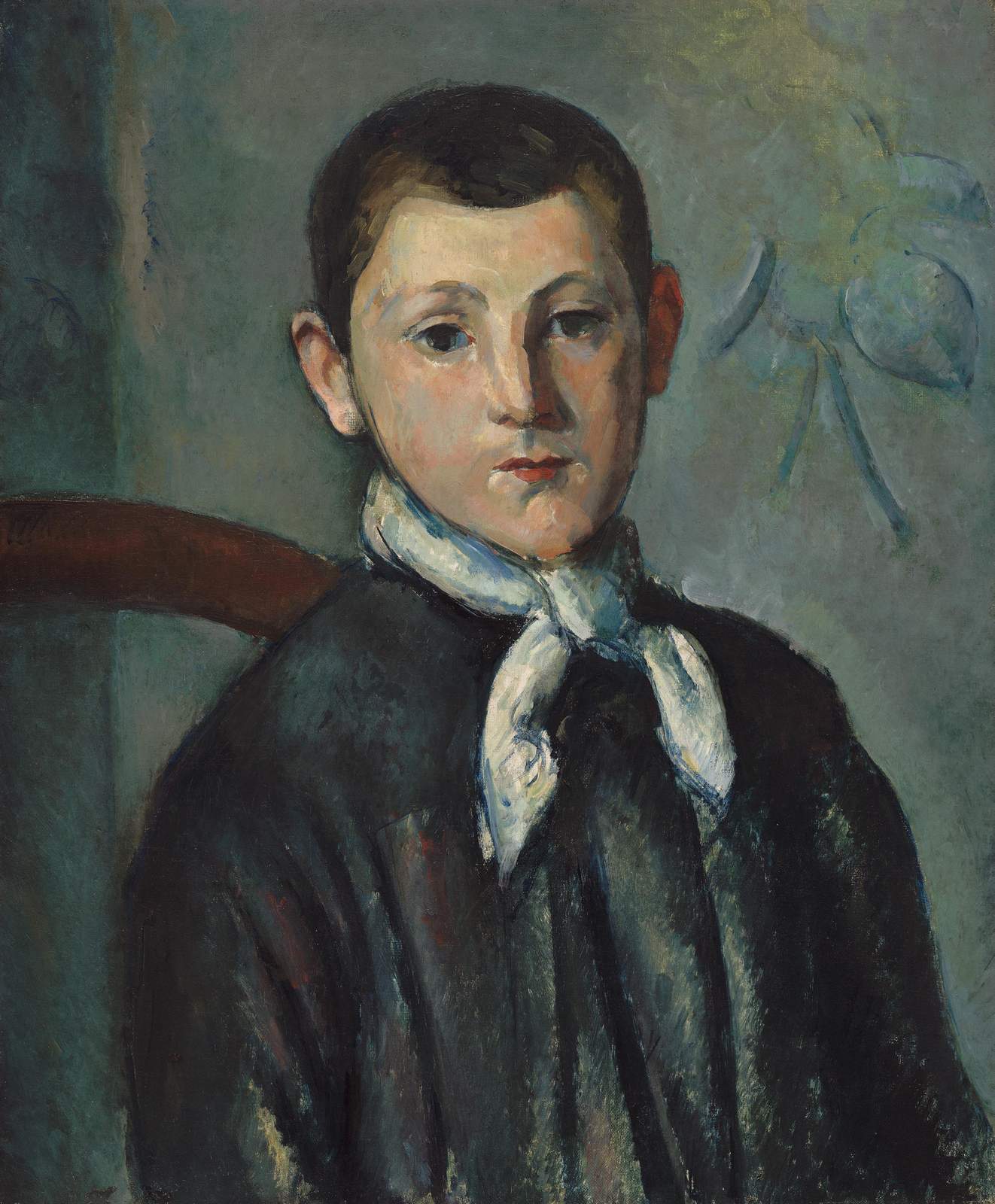 Boy with Scarf Oil Painting Wall Art