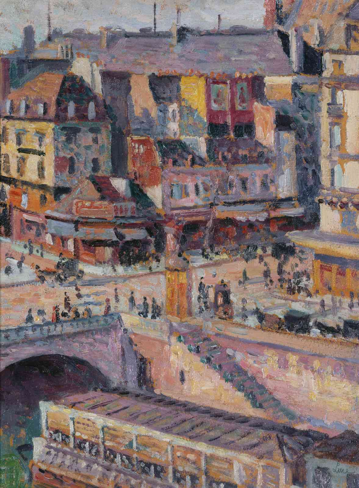 Vibrant Cityscape Impasto Paris Wall Art
