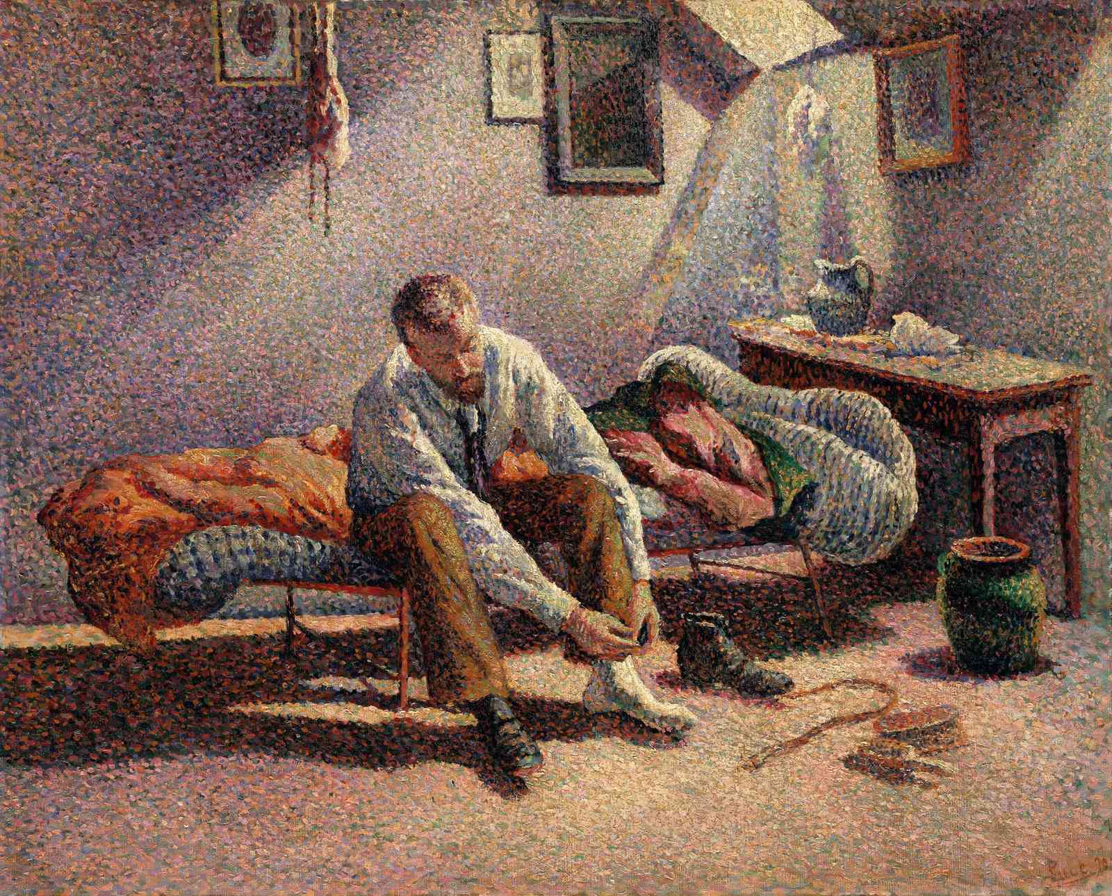 Pointillist Morning Routine Wall Art