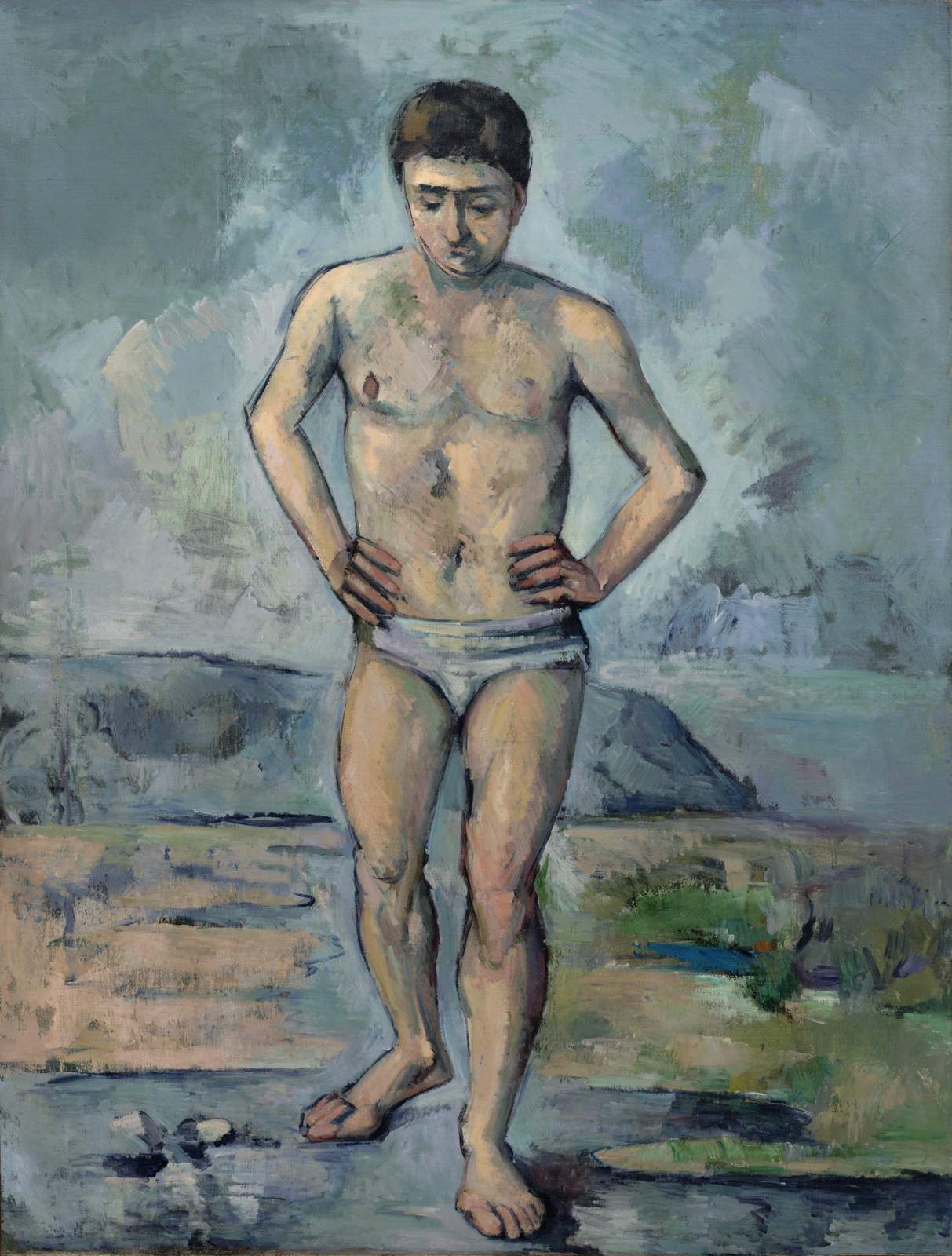 Nude Bather Landscape Impressionist Wall Art