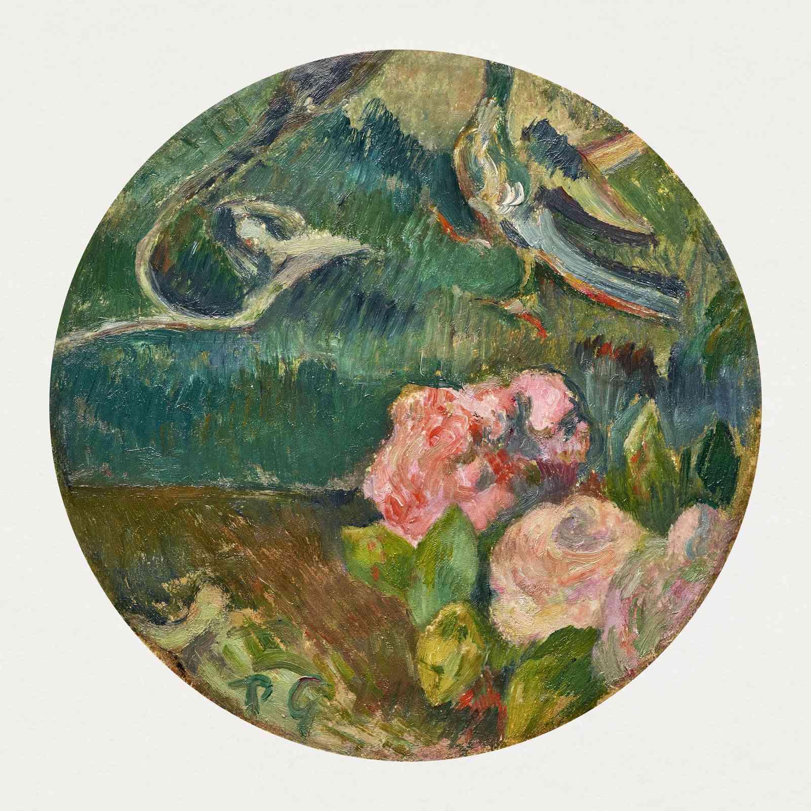 Birds & Roses Serenity Circular Wall Art