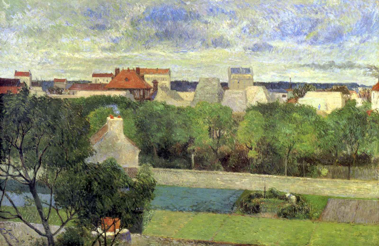Impressionist Village Landscape Wall Art