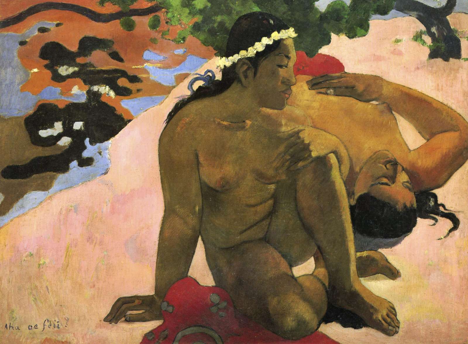 Tahitian Nudes Gauguin Inspired Wall Art