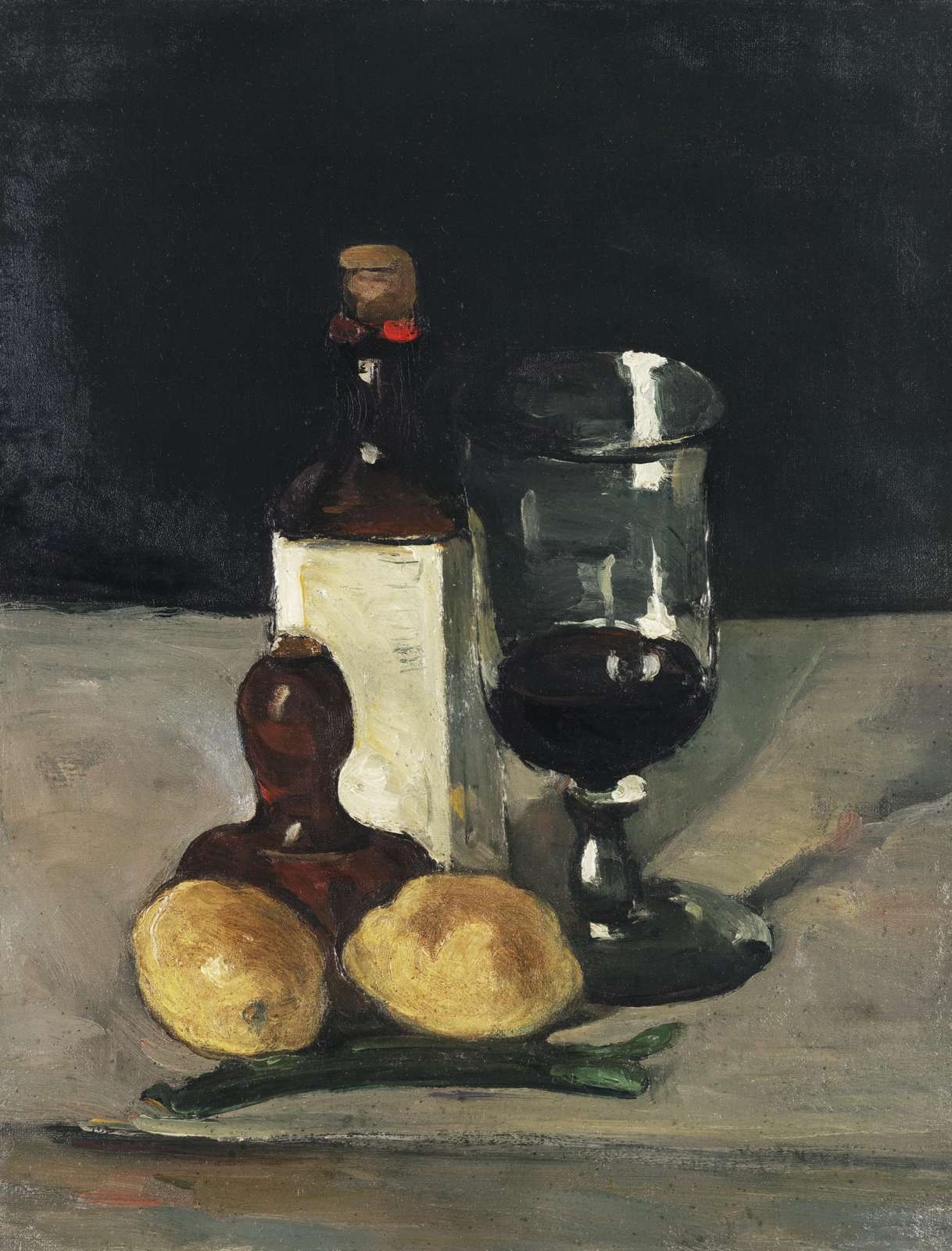 Still Life with Wine & Lemons Wall Art