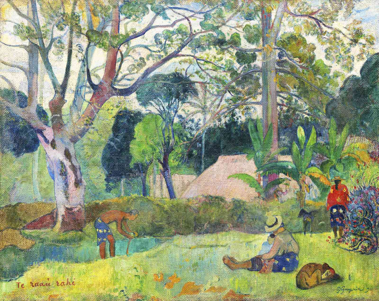 Tahitian Garden Scene Post-Impressionist Wall Art
