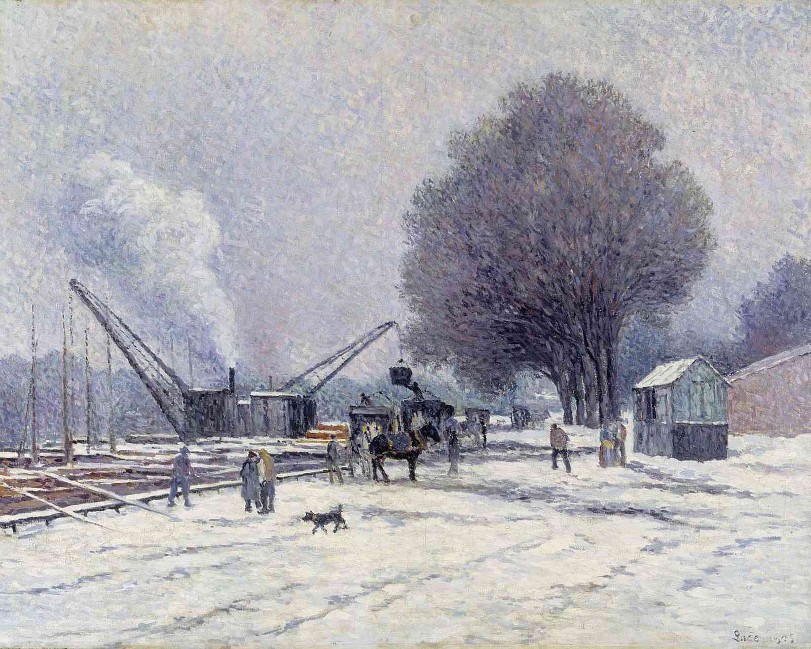 Winter Industrial Scene Wall Art