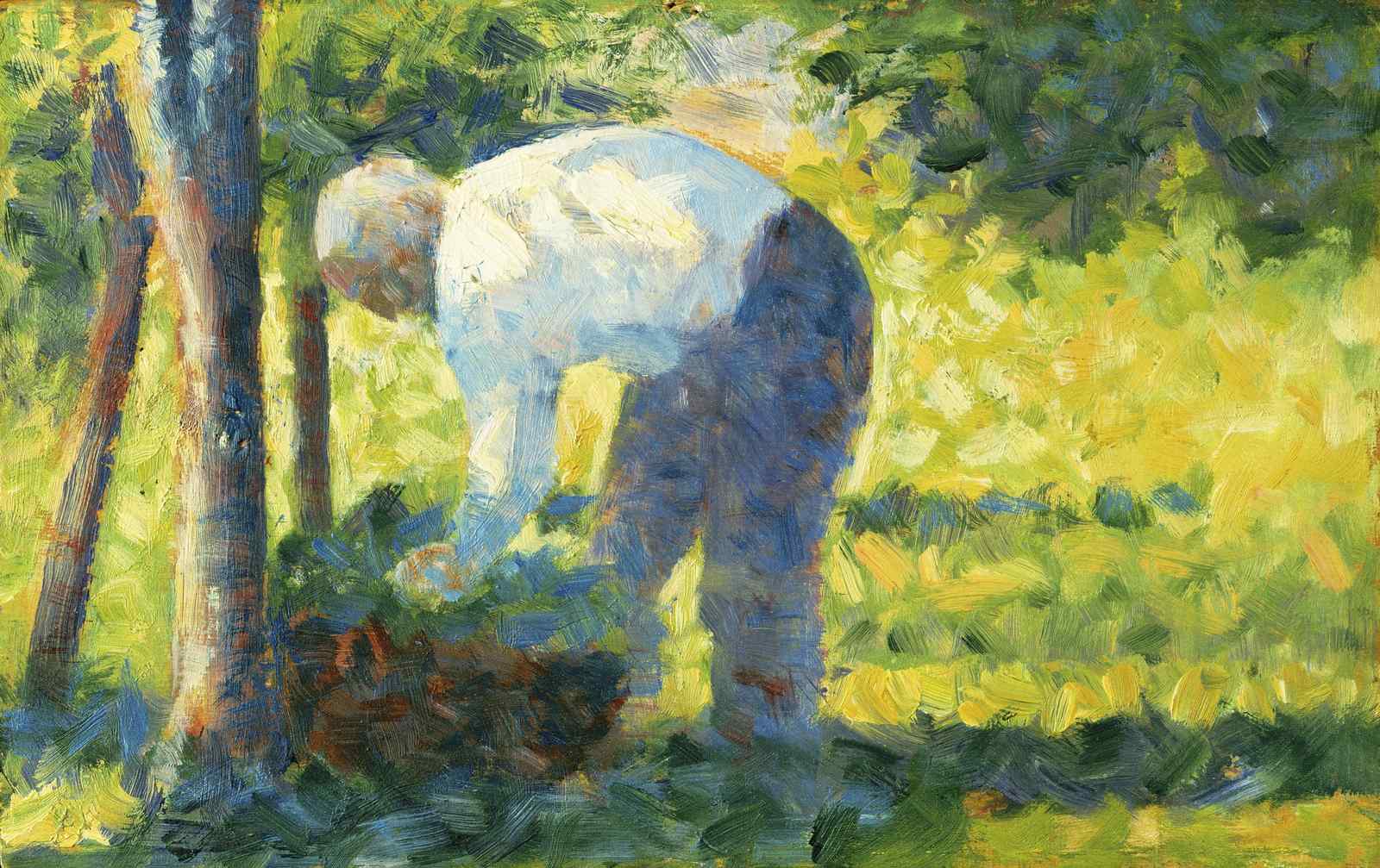Impressionist Farmer Picking Fruit Wall Art