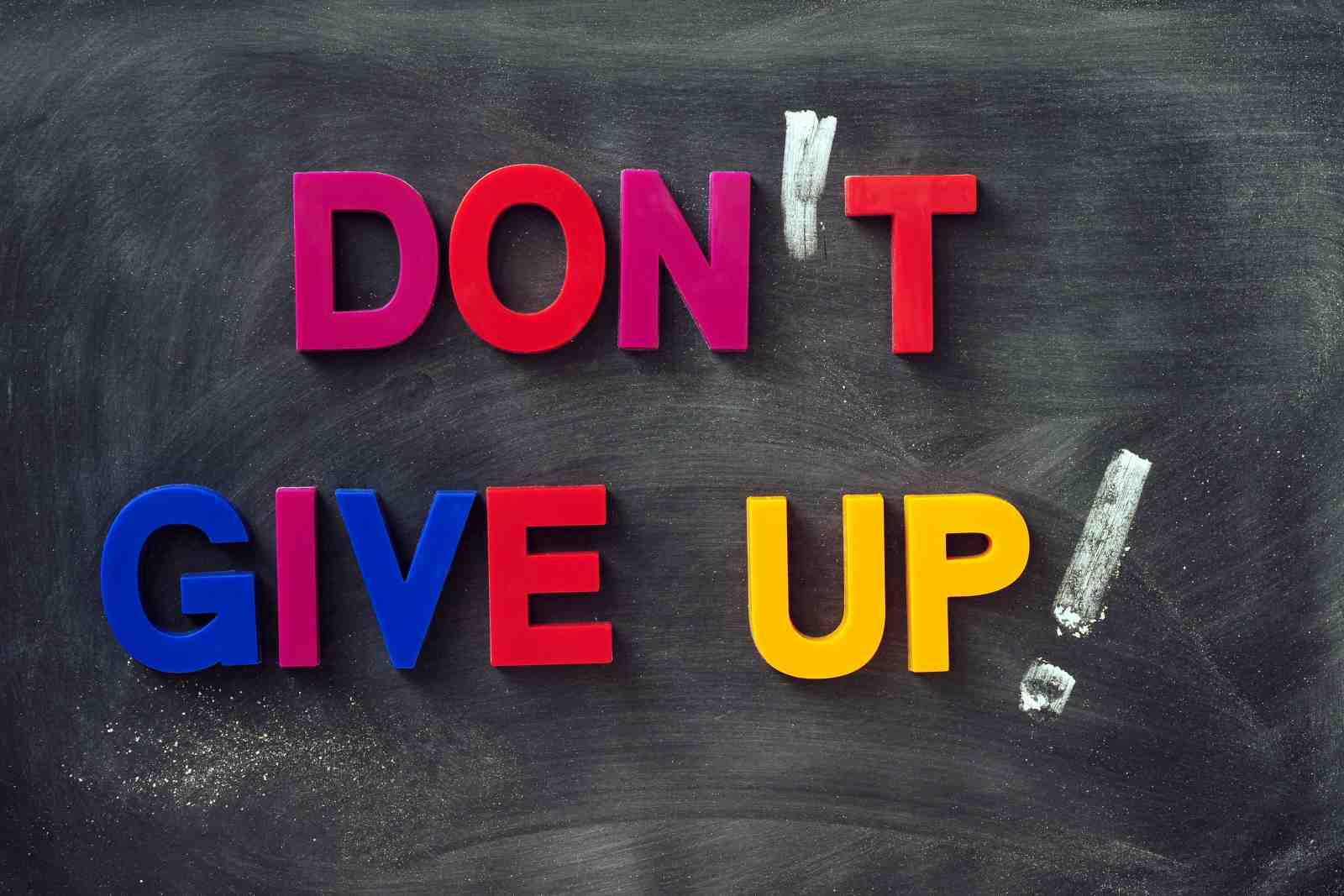 Inspirational "Don't Give Up" Quote Wall Art