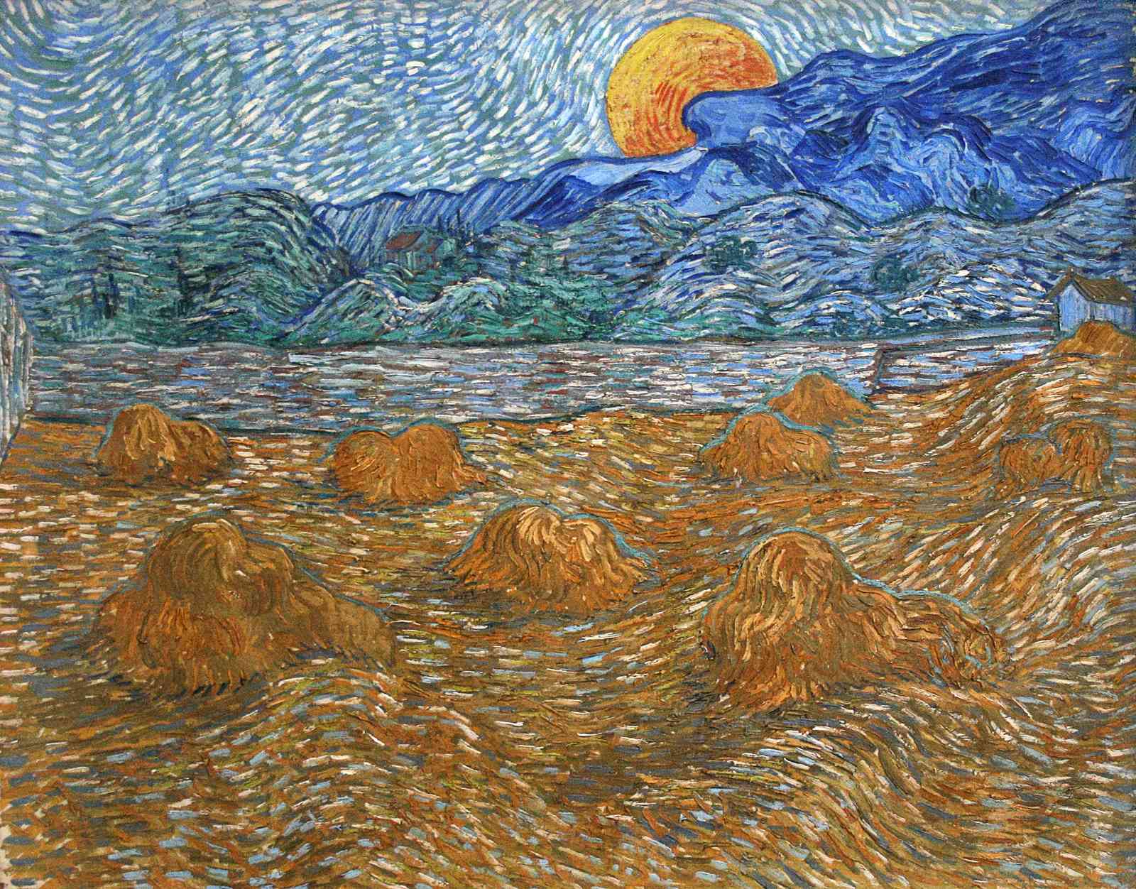Van Gogh Haystacks Landscape Wall Art