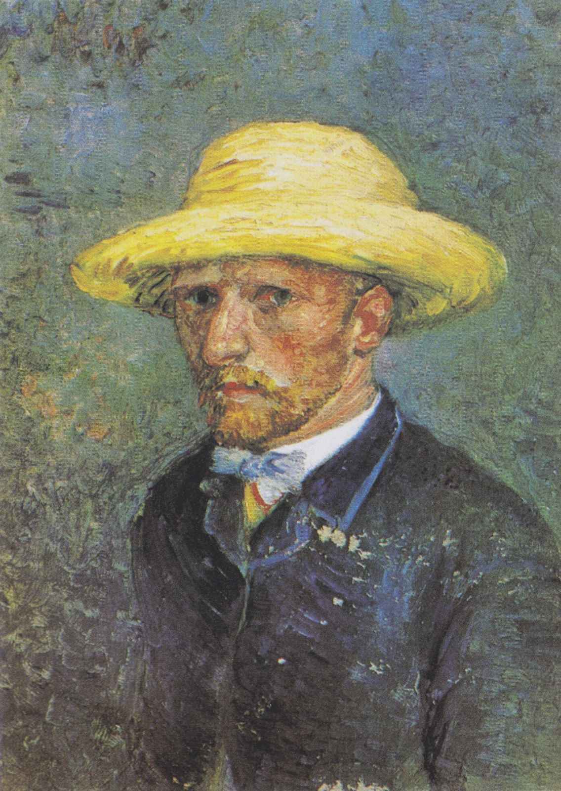 Van Gogh Self Portrait Straw Hat Wall Art