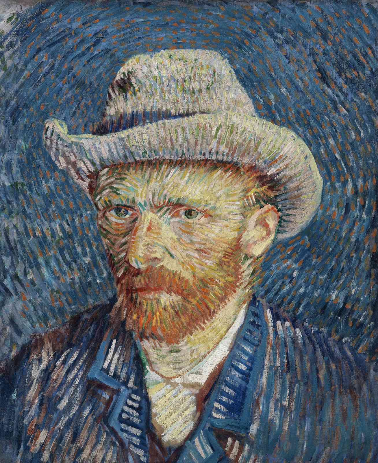 Van Gogh Self-Portrait with Hat Wall Art