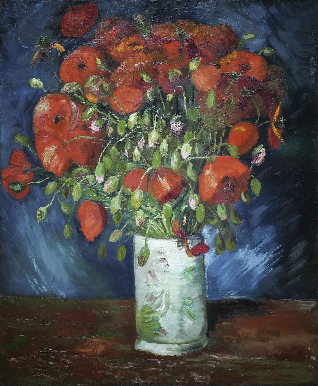 Vibrant Red Poppies Still Life Wall Art