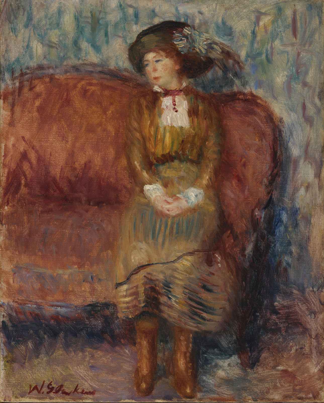 Impressionist Lady Portrait Parisian Chic Wall Art