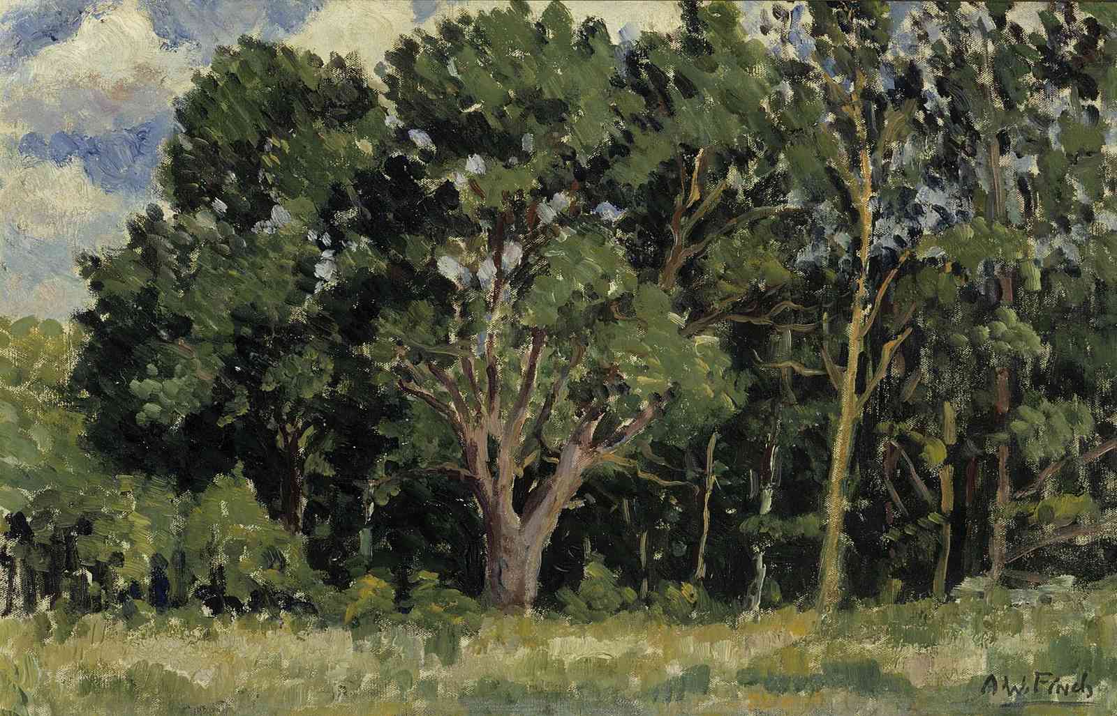 Serene Forest Landscape Impressionist Wall Art
