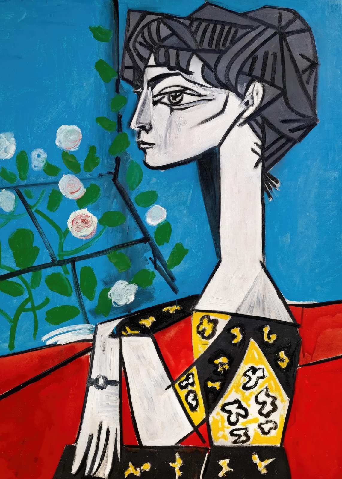 Picasso Woman with Flowers Wall Art